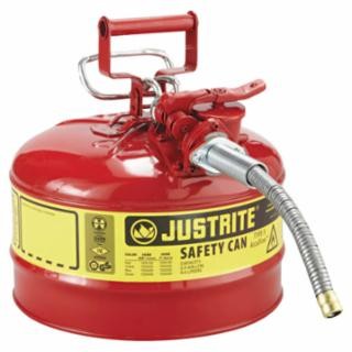 Type II AccuFlow TM Safety Can, 2-1/2 gal, Red, Hose